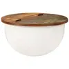Image de Table Basse Blanc 50x27 Cm Bois De Récupération Massif Vidaxl