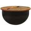 Image de vidaXL Table Basse Table dAppoint avec Rangement Bout de Canapé Meuble Salle de Séjour Salon Industriel Noir Bois de 351755