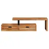 Image de Vidaxl meuble tv (118-200) x 30 x 40 cm bois massif d'acacia