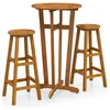 Image de Ensemble De Bar 3 Pcs Bois D'acacia Solide Vidaxl