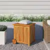 Image de Boîte De Rangement De Jardin Avec Roues 60x50x58 Cm Bois Acacia Vidaxl