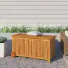 Image de Boîte De Rangement De Jardin Avec Roues 113x50x58cm Bois Acacia Vidaxl