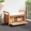 Image de Banc De Rangement De Jardin Avec Coussin 126 Cm Bois D'acacia Vidaxl