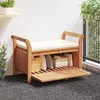 Image de vidaXL Banc de rangement de jardin avec coussin 126 cm Bois dacacia 319715