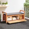 Image de vidaXL Banc de rangement de jardin avec coussin 126 cm Bois dacacia 319717