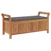 Image de Vidaxl banc de rangement de jardin avec coussin 126 cm bois d'acacia