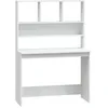 Image de Bureau Avec Étagères Blanc 102x45x148 Cm Bois D'ingénierie Vidaxl