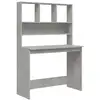 Image de Vidaxl bureau avec étagères gris béton 102x45x148 cm bois d'ingénierie