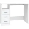 Image de Bureau Avec Tiroirs Blanc 102x50x76 Cm Bois D'ingénierie Vidaxl