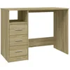 Image de Bureau Avec Tiroirs Chêne Sonoma 102x50x76 Cm Bois D'ingénierie Vidaxl