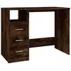 Image de Vidaxl bureau avec tiroirs chêne fumé 102x50x76 cm bois d'ingénierie
