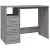 Image de Vidaxl bureau avec tiroirs sonoma gris 102x50x76 cm bois d'ingénierie
