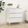 Image de Buffet Blanc Brillant 60x35x70 Cm Bois D'ingénierie Vidaxl