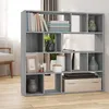 Image de vidaXL Bibliothèque-Séparateur de pièce Sonoma gris 105x24x102 cm 823251