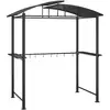 Image de Vidaxl gazebo bbq et étagères latérales anthracite 210x114x230cm acier