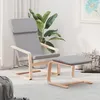 Image de Chaise De Relaxation Avec Repose-pied Gris Clair Tissu Vidaxl