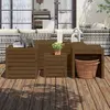 Image de Ensemble De Boîtes De Jardin 4 Pcs Marron Miel Bois Pin Massif Vidaxl
