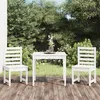 Image de Ensemble De Bistrot De Jardin 3 Pcs Blanc Bois De Pin Massif Vidaxl