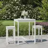 Image de Ensemble De Bar De Jardin 3 Pcs Blanc Bois De Pin Massif Vidaxl