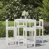 Image de Ensemble De Bar De Jardin 5 Pcs Blanc Bois Massif De Pin Vidaxl