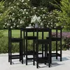 Image de Ensemble De Bar De Jardin 5 Pcs Noir Bois De Pin Massif Vidaxl