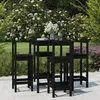 Image de vidaXL Ensemble de bar de jardin 5 pcs noir bois de pin massif ensemble de bar ensemble de meubles ensemble de bar 3154744