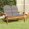 Image de Banc De Jardin Adirondack Et Coussins 126 Cm Bois Massif Acacia Vidaxl