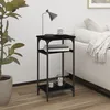 Image de vidaXL Table dappoint Noir 40x30x75 cm Bois dingénierie 825797