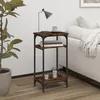 Image de vidaXL Table dappoint Chêne fumé 40x30x75 cm Bois dingénierie 825799