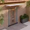 Image de Auvent De Porte Gris Et Transparent 239x90 Cm Polycarbonate Vidaxl