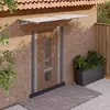 Image de vidaXL Auvent de porte Gris et transparent 239x90 cm Polycarbonate 153693
