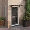 Image de vidaXL Auvent de porte Noir 122x90 cm Polycarbonate 153697