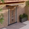 Image de vidaXL Auvent de porte Noir 199x90 cm Polycarbonate 153699