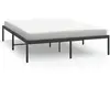 Image de Cadre De Lit Métal Sans Matelas Noir 150x200 Cm Vidaxl