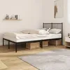 Image de vidaXL Cadre de lit métal sans matelas avec tête de lit noir 120x200cm 350862