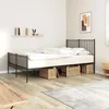 Image de vidaXL Cadre de lit métal avec tête de lit-pied de lit noir 120x190 cm 350879