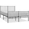 Image de Vidaxl cadre de lit métal sans matelas avec pied de lit noir 140x190cm