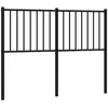 Image de Tête De Lit De Remplacement Métal Noir 120 Cm Vidaxl