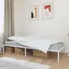 Image de Cadre De Lit Métal Sans Matelas Blanc 90x200 Cm Vidaxl