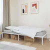 Image de vidaXL Cadre de lit métal sans matelas blanc 90x200 cm 350906