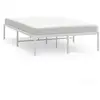 Image de Vidaxl cadre de lit métal blanc 135x190 cm
