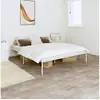 Image de Vidaxl cadre de lit métal blanc 140x190 cm