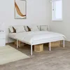 Image de vidaXL Cadre de lit métal sans matelas blanc 160x200 cm 350916