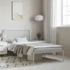 Image de vidaXL Cadre de lit métal avec tête de lit blanc 100x200 cm 350926
