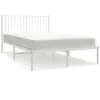 Image de Cadre De Lit Métal Sans Matelas Et Tête De Lit Blanc 120x190 Cm Vidaxl