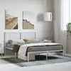 Image de Cadre De Lit Métal Sans Matelas Et Tête De Lit Blanc 135x190 Cm Vidaxl