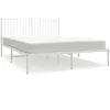 Image de Cadre De Lit Métal Sans Matelas Et Tête De Lit Blanc 160x200 Cm Vidaxl