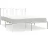 Image de Vidaxl cadre de lit métal sans matelas et tête de lit blanc 160x200 cm