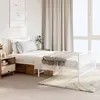 Image de vidaXL Cadre de lit métal avec tête de lit-pied de lit blanc 107x203cm 350945