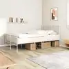 Image de Cadre De Lit Métal Sans Matelas Et Pied De Lit Blanc 120x190 Cm Vidaxl